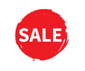 Sale label isolated on white background. sale tags. Red starburst sticker. Vector illustration