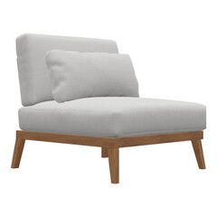 Realistic Chair Illustration. 3D Render.