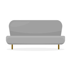 Contemporary couch. Trendy sofa for living room, divans for modern lounges, offices, apartment interior. Vector illustration for upholstery production concept