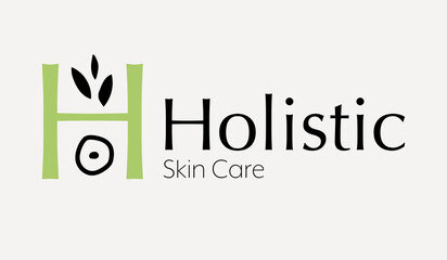Vector logo design illustration icon for mordern holistic skin care brand 