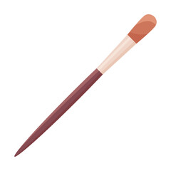 Drawing supplies. Artists paintbrush, paint isolated on white. Vector illustration for artistic school, painter studio, art studying concept