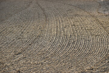 Fototapeta premium Sable de carrière lissé, sable de Fontainebleau pour chevaux