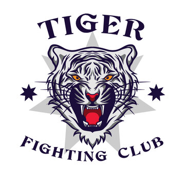 Tiger Head fighting club illustration