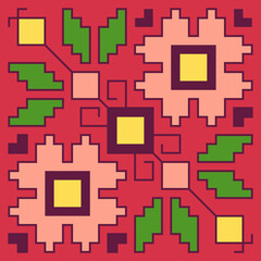 Vector background illustration pattern for towel, carpet