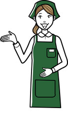 案内をする店員さん