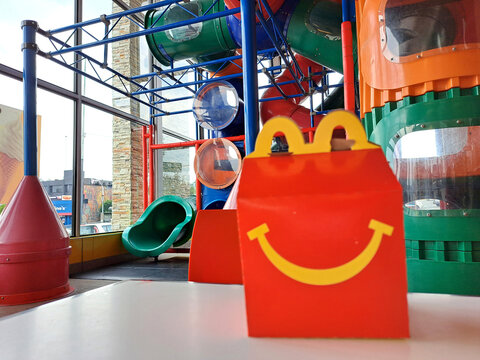 Mexico State, Mexico - Jul 12 2022: McDonald's, the hamburger and fast food restaurant, launches an expansion and digitization plan, apart from the fact that AutoMac and delivery gained strength