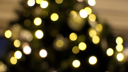 Christmas tree decorations out focus baubles defocused blurred