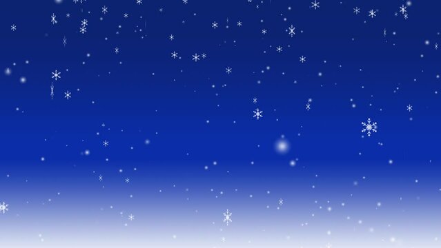 雪イメージ背景（青）