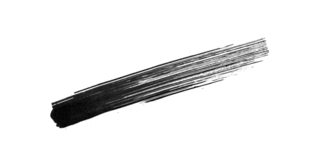 black acrylic paint strokes for design elements. artistic brush strokes for ornament and lower thirds isolated background