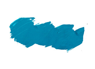 blue acrylic paint strokes for design elements. artistic brush strokes for ornament and lower thirds isolated background
