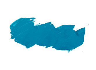 blue acrylic paint strokes for design elements. artistic brush strokes for ornament and lower thirds isolated background