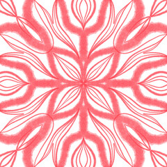 Swirl Seamless pattern. Vintage oriental illustration. Geometric design elements.
