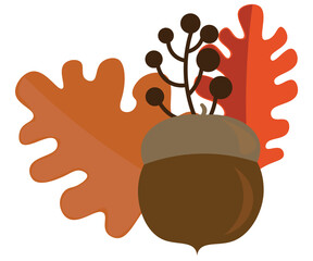 season autumn acorn oak leaf