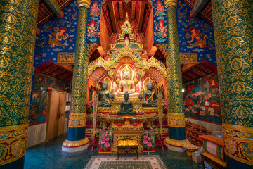 Fototapeta premium Wat Ming Muang in Chiang Rai Province, Thailand