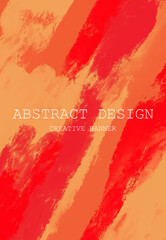 Naklejka premium Abstract Red Orange paint Background. Vector illustration design