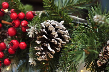 Christmas decorations — balls, figurines and other decorations that decorate a New Year (or Christmas) tree, as well as the interior and exterior of the room for the Christmas holiday.