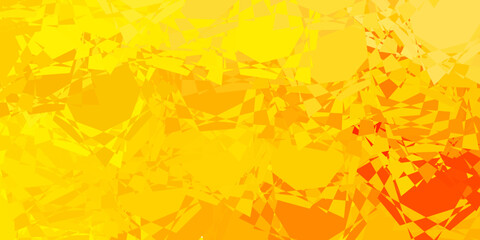 Light Orange vector template with triangle shapes.