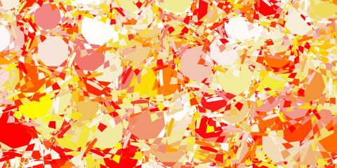 Light Orange vector backdrop with triangles, lines.