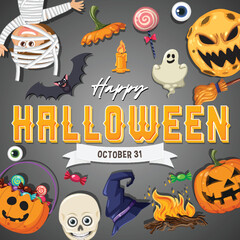 Happy Halloween Poster Template