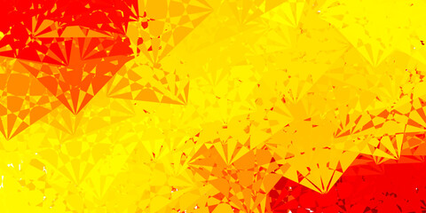 Light Orange vector template with triangle shapes.