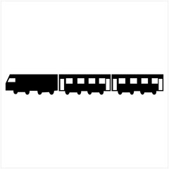 train isolated on white background. Icon. Vector. Sign. Illustration.