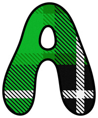 Buffalo Plaid Alphabet 