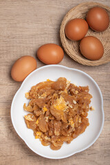 pickled radish stir fried with egg