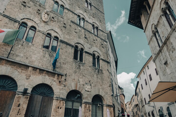 Beautiful view of Tuscany landscape and landmarks. Summer in Italy