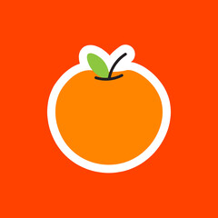 Simple Minimalist Orange Vector Illustration