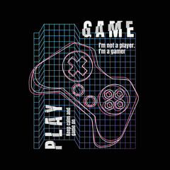Game illustration typography. perfect for t shirt design