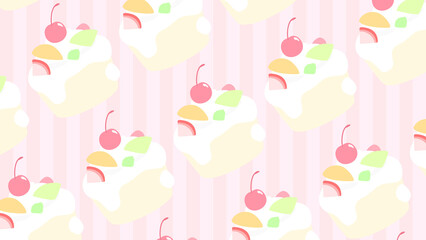Fruit cupcake wallpaper♪
