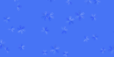 Light blue vector abstract background with leaves.