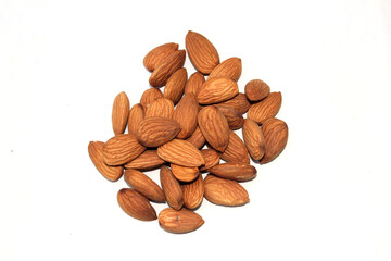 some almond isolated on white background