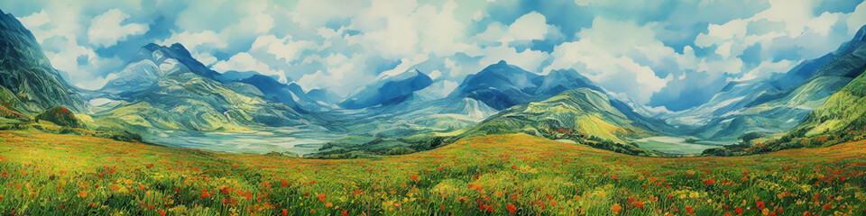 Fototapeta premium Naturalist Panoramic Landscape