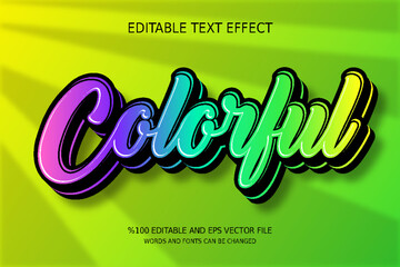 Editable Colorful Text Effect