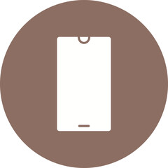 Smart Phone Multicolor Circle Glyph Inverted Icon