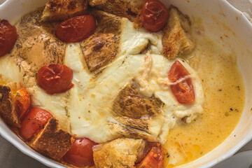 Baked Smoked Provola Cheese With Tomatoes