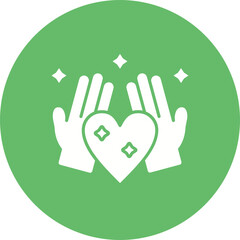 Obraz premium Love Multicolor Circle Glyph Inverted Icon