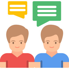 Fototapeta premium Face To Face Conversation Icon