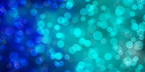 Light Blue, Green vector background with circles.