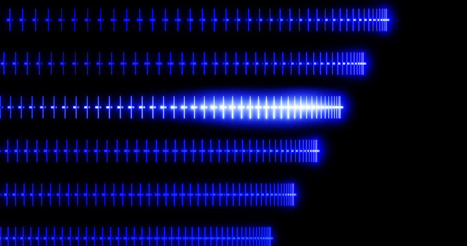 Render With A Bright Blue Beam On A Mesh Surface