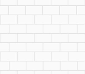 Fototapeta premium White brick wall seamless pattern