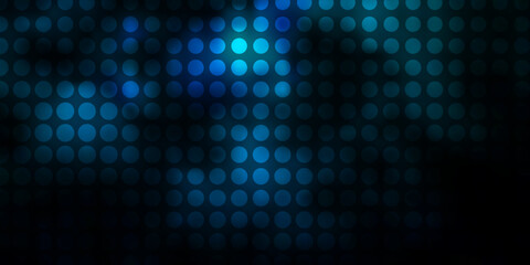 Obraz premium Dark BLUE vector backdrop with circles.
