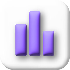 3D statistics Graphic icon analytics chart