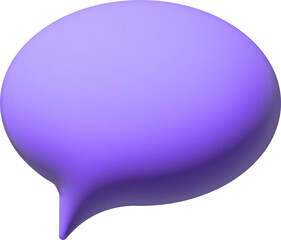 social media mail sms icon. 3d cartoon illustration. speech bubble