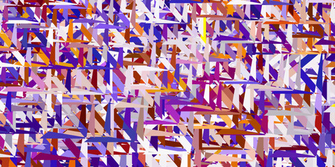 Fototapeta premium Light pink, yellow vector backdrop with triangles, lines.