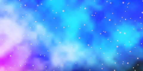 Fototapeta na wymiar Light Blue, Green vector texture with beautiful stars.