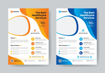 healthcare flyer template a4 size vector file