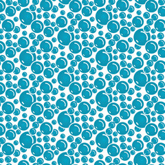 Soap bubbles seamless pattern. Vector background