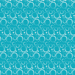 Soap bubbles seamless pattern. Vector background